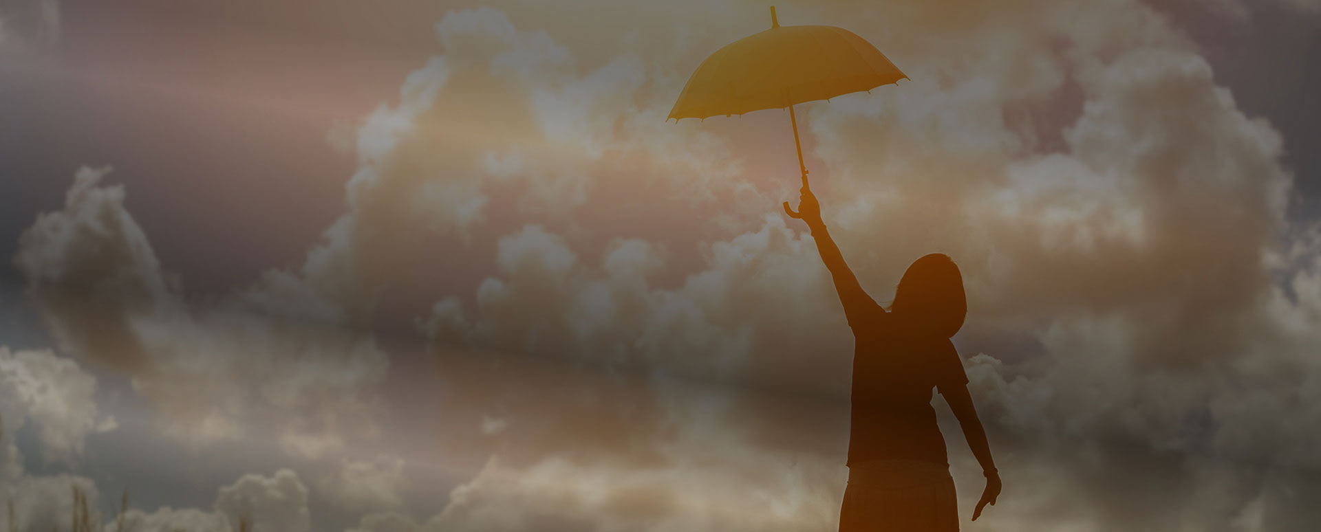 Kid with umbrella